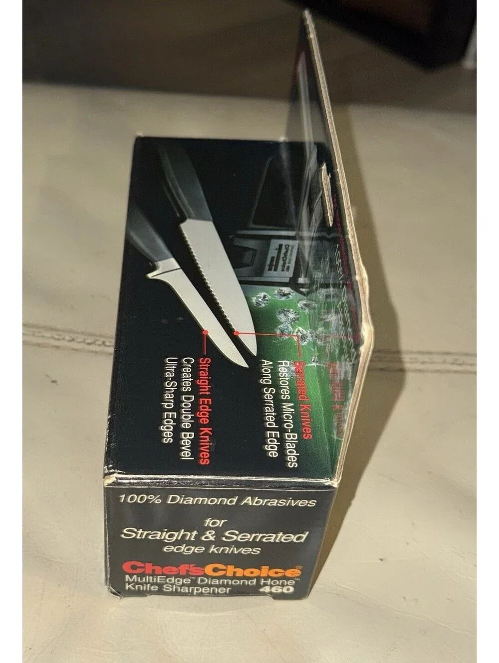 Chef’sChoice 460 Diamond Hone Knife Sharpener 2 Stage Serrated Straight Edge New